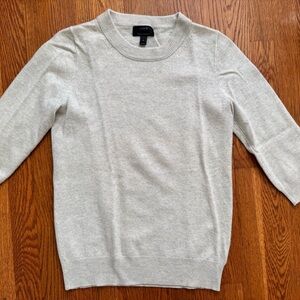 J.Crew Italian Cashmere Sweater in Light Gray